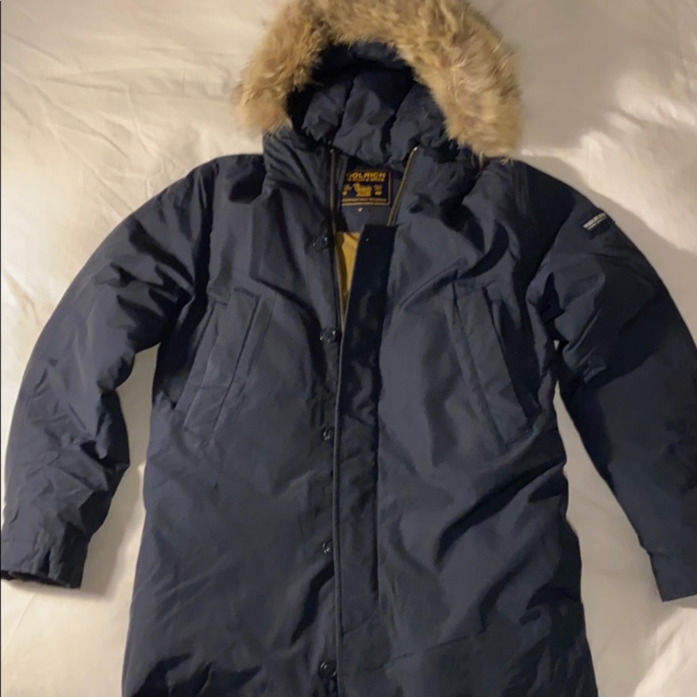 Woolrich Real Down Jacket (Size: M, Color: Blue)
